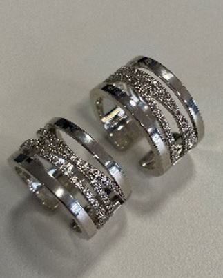 UN BIJOU A PARIS - Bague 12mm précieuse argentée - laiton finition argent (7040608160800)