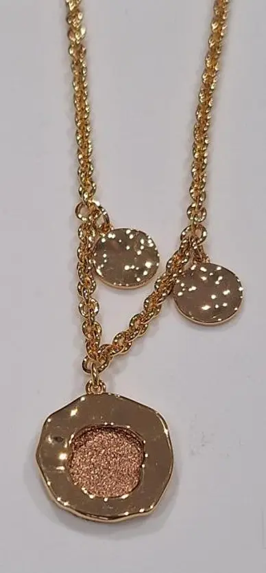 UN BIJOU A PARIS - Collier Organique 20mm COL- Laiton finition or (1048-500-0TU)